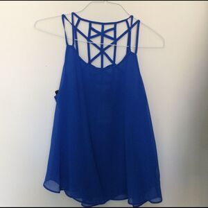 NWOT- dressy royal blue tank top